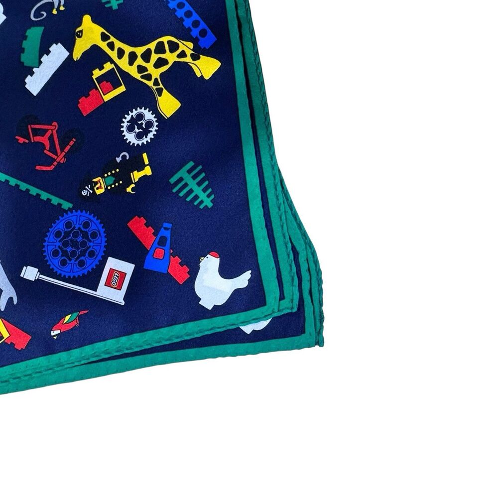 LEGO Vintage 1997 Legoland Apparel Scarf Rare Collectible Navy 30” Made In Italy - Picture 4 of 9